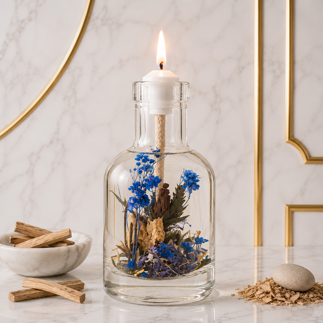 Poseidon Oil Candle – Sea Salt, Orchid & Sandalwood Ritual Candle
