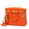 Onali Pure Orange Large Iconic Scarf Charm scented candle with neroli and jasmine fragrance, hand-poured in vibrant orange