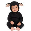 Baby Black Sheep Halloween Costume with soft cotton top and bottom and textured sheep hat