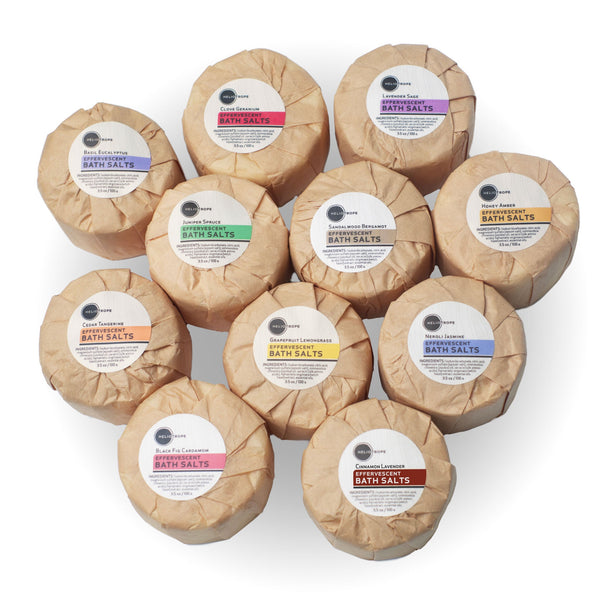 Natural Bath Fizzies with Jojoba Oil & Silk Proteins | Heliotrope SF