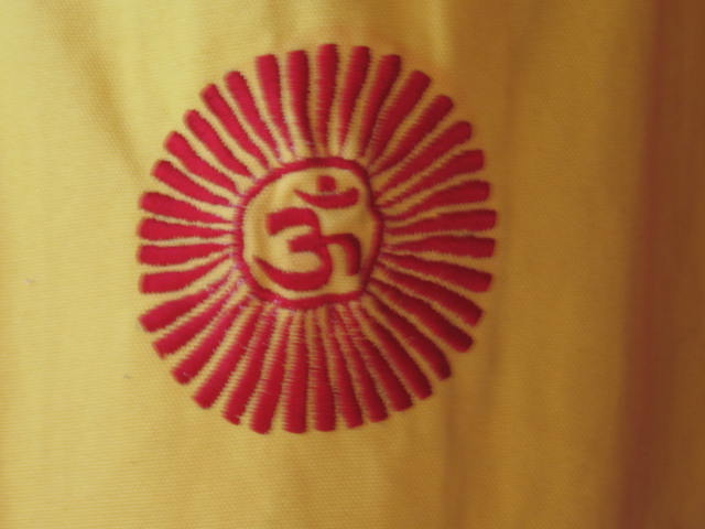 OMSutra Natraj yoga mat bag open showing fully lined interior and inner pocket