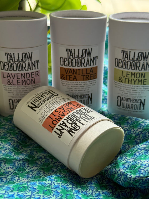 Nontoxic aluminum-free tallow deodorant with organic ingredients by Apotheke DuJardin