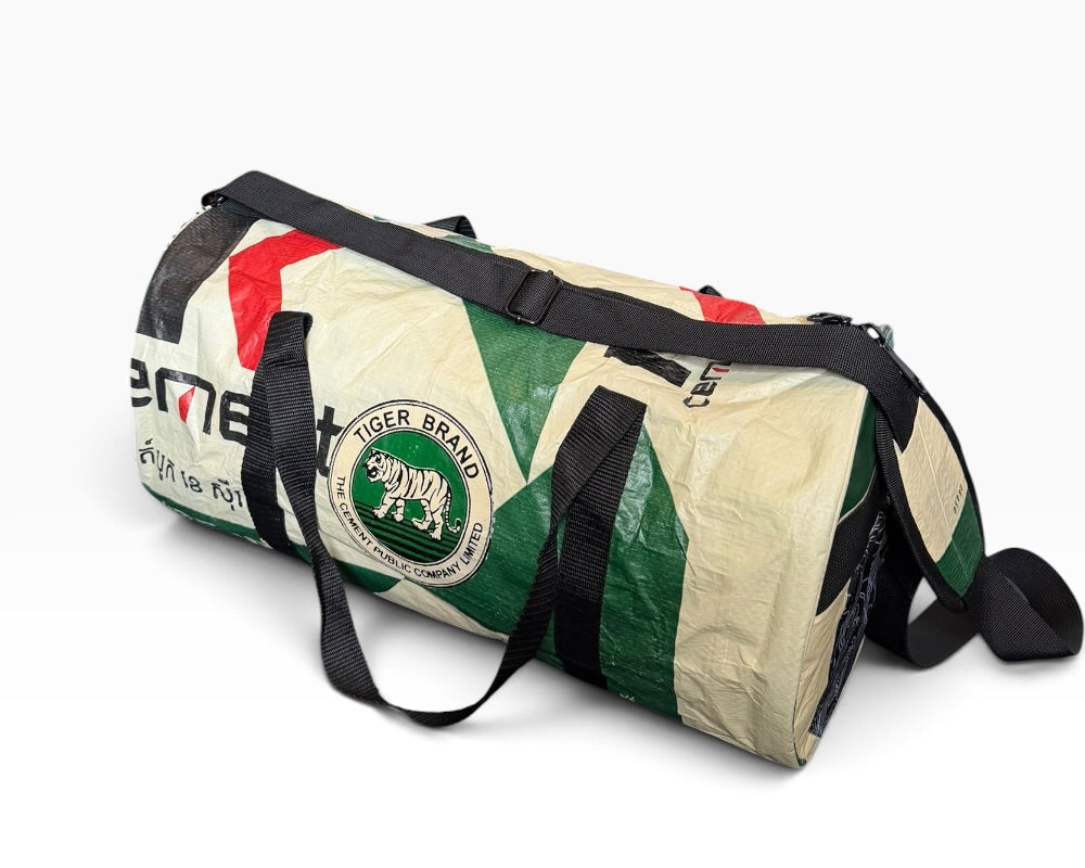 Retro Duffel Bag – Upcycled Feed & Cement Bags | TORRAIN