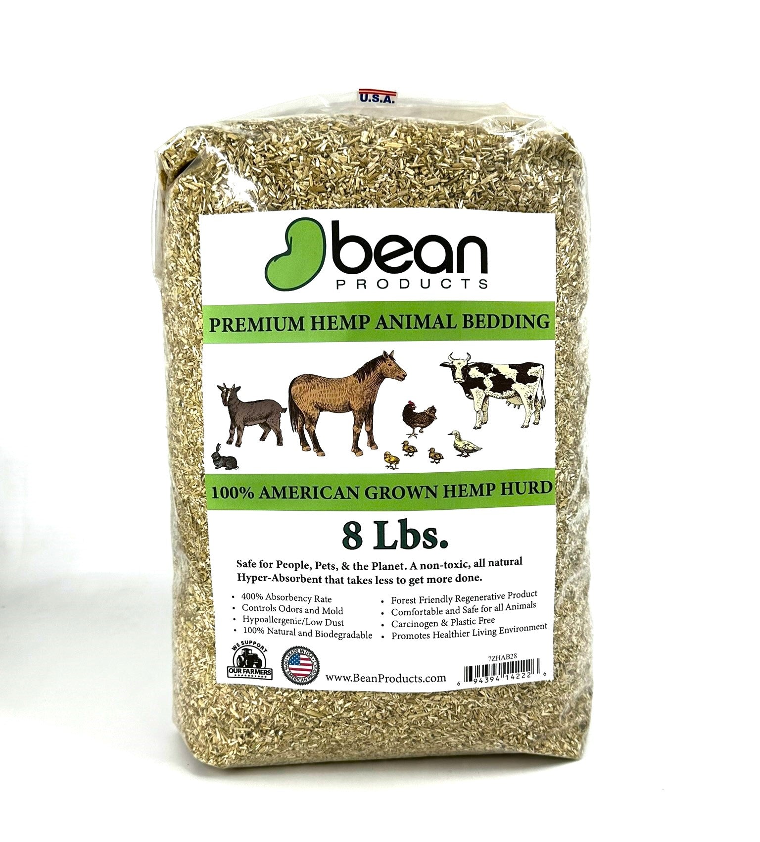 Hemp Chicken Horse Animal Bedding Litter  - Organic USA Grown