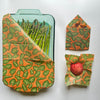 Meli Wraps Beeswax Food Wrap in Kalo Print laid flat