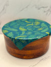 Meli Wraps fern print beeswax wrap used to cover a bowl for eco-friendly food storage