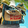 Recycled Travel Tote Goa made from upcycled burlap rice bags