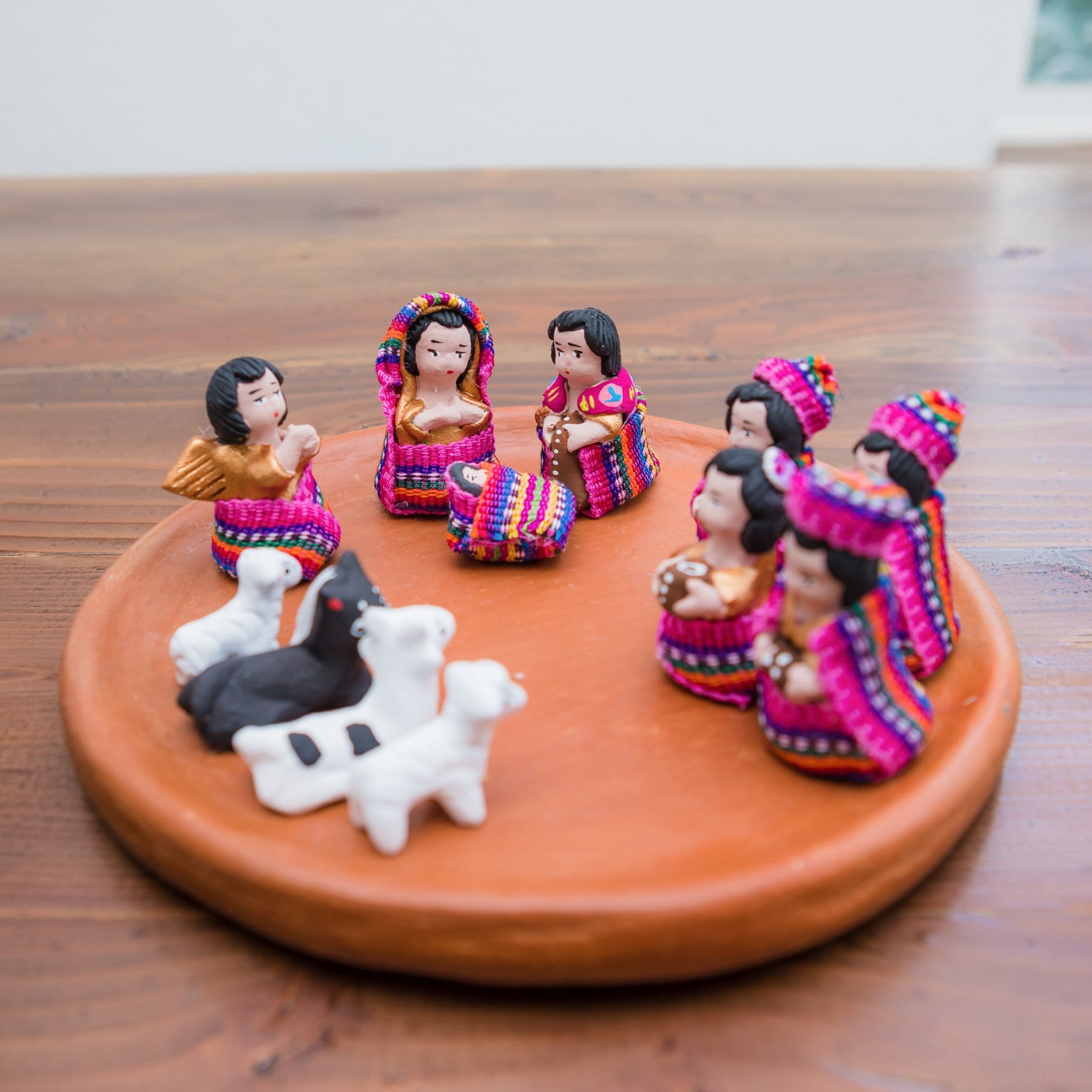 Colorful Terracotta Nativity Scene