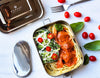 Ecozoi 44 oz stainless steel bento lunch box open showing spacious single compartment