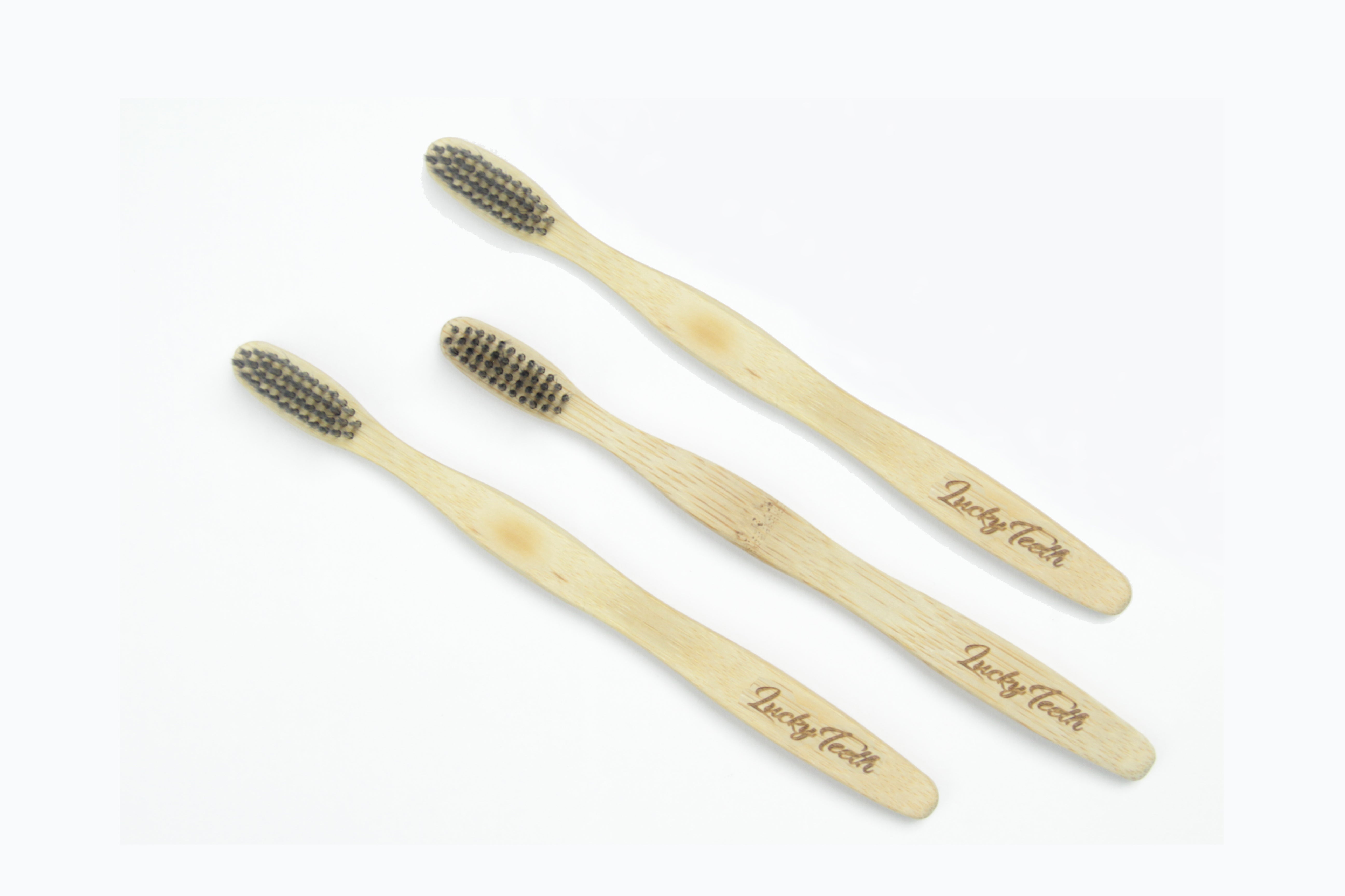 Bamboo Toothbrush With Charcoal Bristles - Soft Bristles, BPA and Phthalates Free