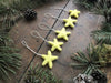 Pure wool star ornaments from House of Moss, set of 5 in Mahonia Yellow