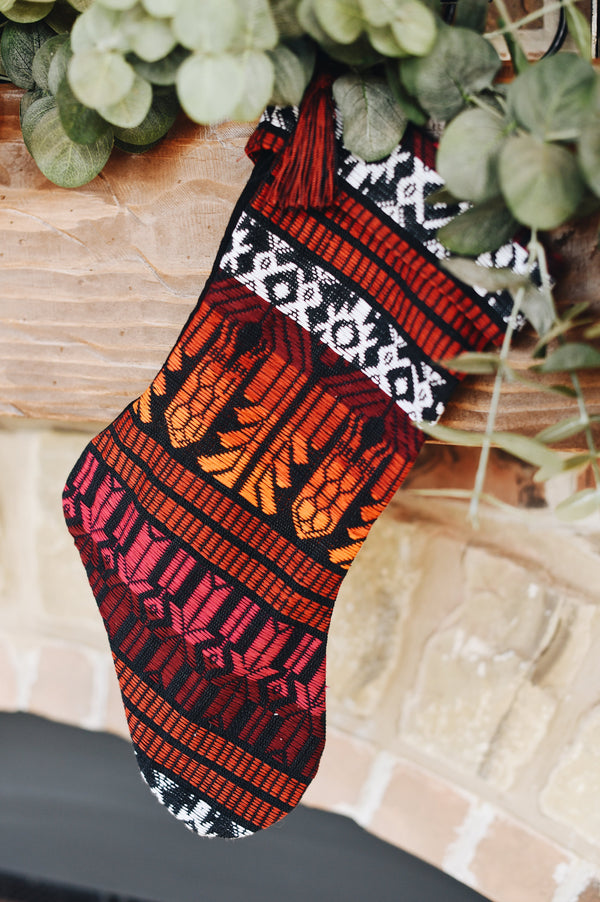 Eco-Friendly Guatemalan Brocade Christmas Stocking