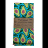 Meli Wraps avocado print 100% cotton kitchen dish towels set of 2, laid flat on a surface