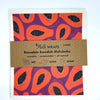 Papaya print Swedish dish cloth from Meli Wraps set of 3