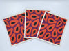 Set of 3 papaya print Swedish dish cloths folded together