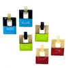 Hinged Horn Earrings with vibrant lacquered finish, shown as a pair on a flat surface