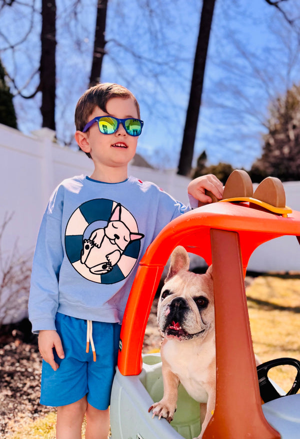 Recycled Cotton Frenchie Kid Sweatshirt