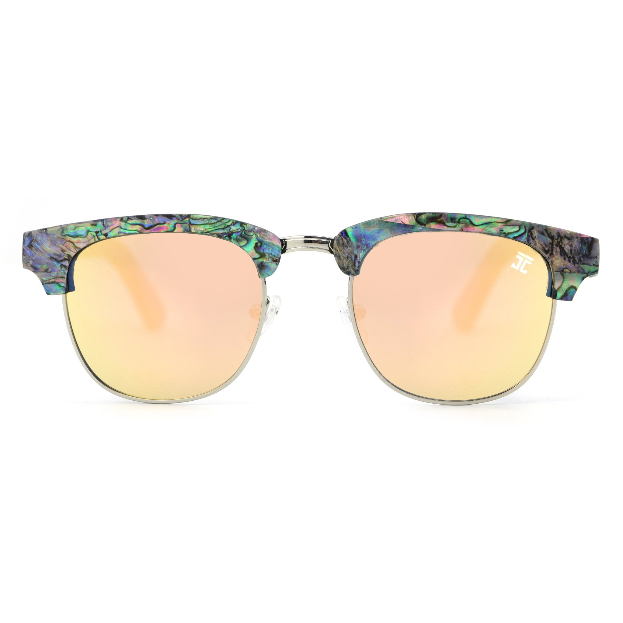 Malcolm 2 Wooden Sunglasses with Abalone Accents | Polarized UV400