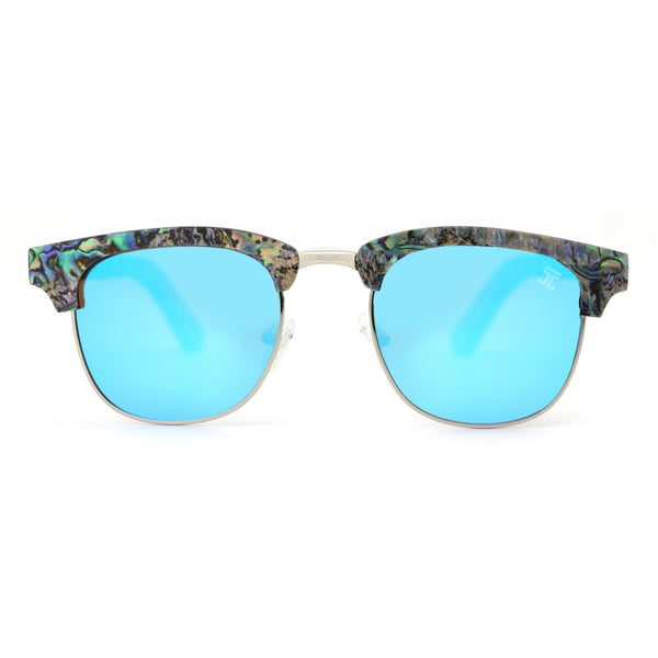 Malcolm 2 Wooden Sunglasses with Abalone Accents | Polarized UV400