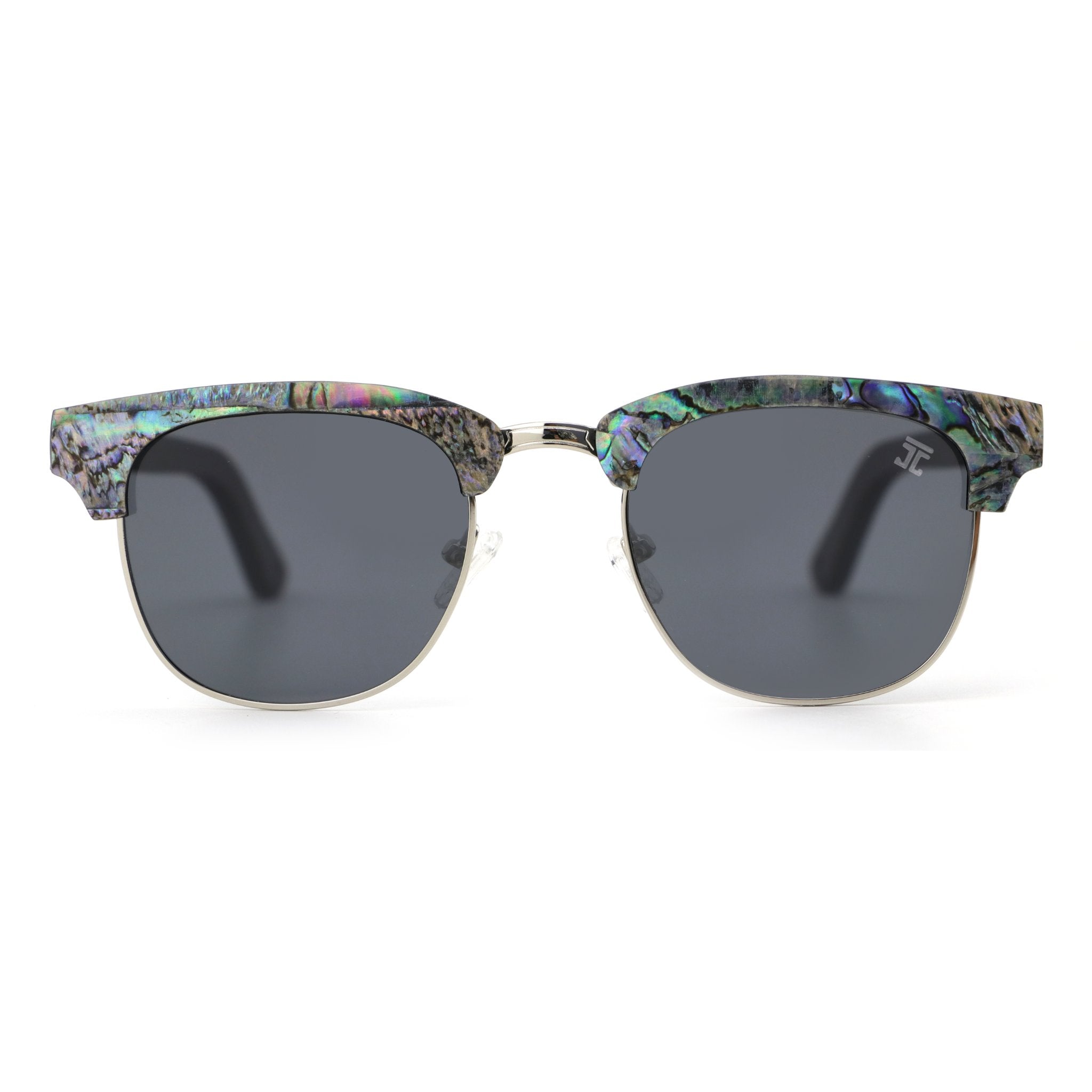 Side profile of Malcolm 2 wooden sunglasses showing spring hinges and temple length