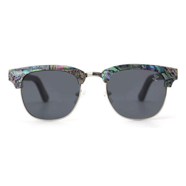 Side profile of Malcolm 2 wooden sunglasses showing spring hinges and temple length