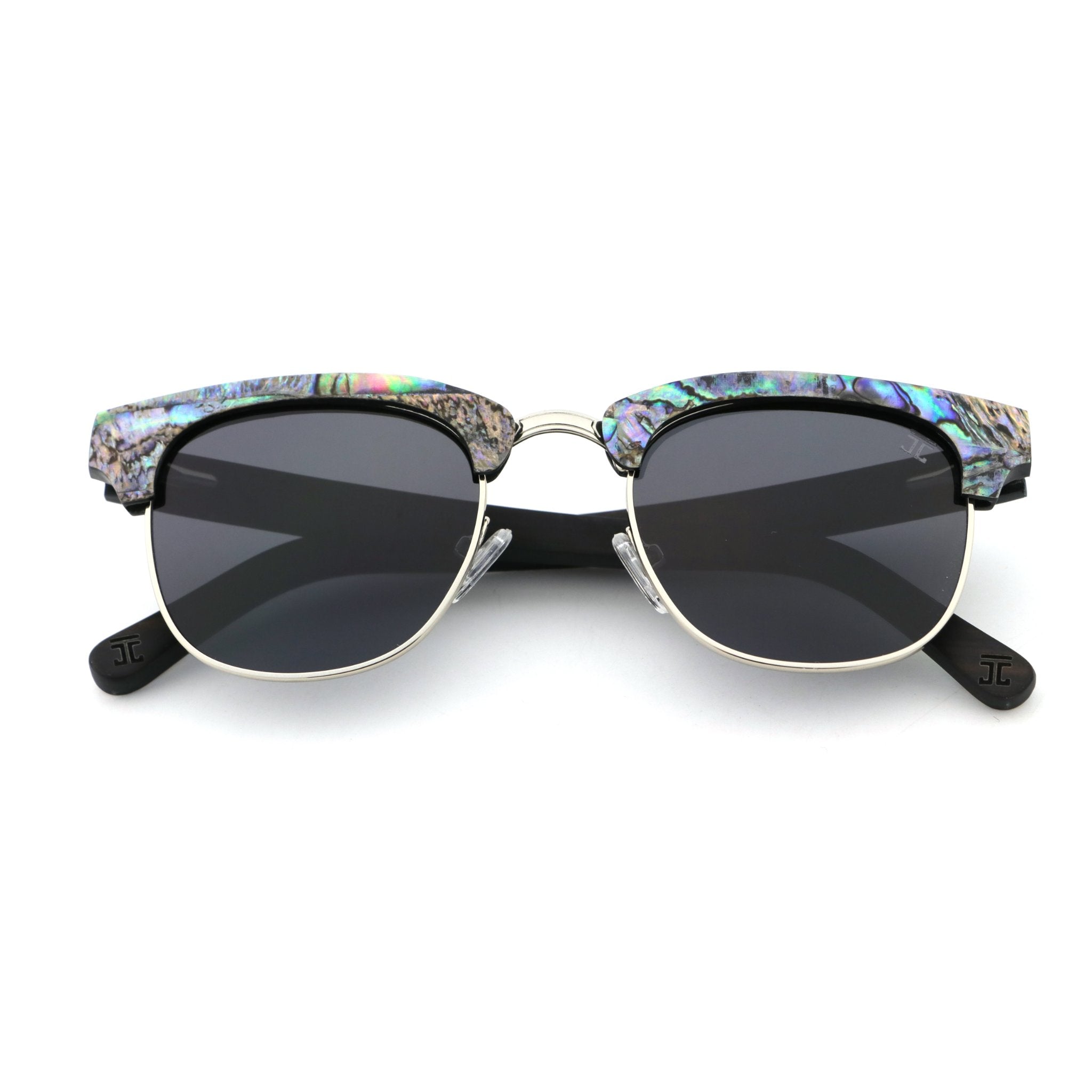 Malcolm 2 Wooden Sunglasses with Abalone Accents | Polarized UV400