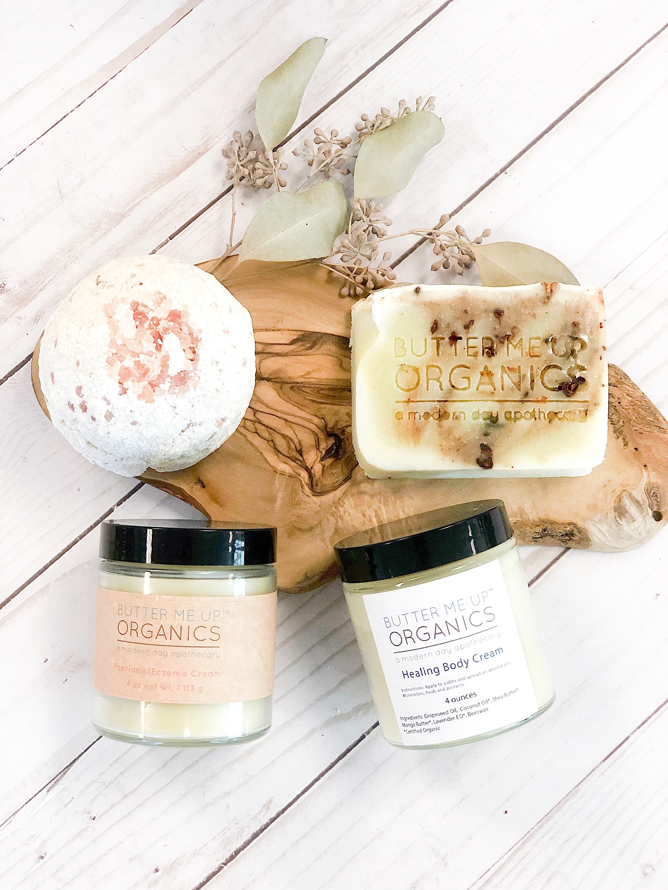 Sensitive skin organic cream with black seed oil and argan oil by Butter Me Up Organics, 4 oz jar
