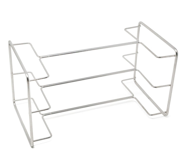 Ecozoi 2 Pack Ice Cube Tray rack storage stand, 10 inch length by 5 inch wide by 5 inch high, designed to organise ice cube trays in the freezer