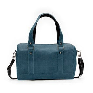 HHPLIFT Carry Handbag in Lake Blue colour, handmade everyday bag made from reclaimed industrial net