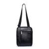 Upbag Crossbody bag in black, handmade from 100% recycled content with adjustable shoulder strap and multiple pockets