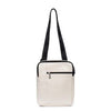 Upbag Crossbody bag in white, handmade from 100% recycled content with adjustable shoulder strap and multiple pockets