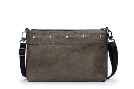 HHPLIFT Plus Crossbody bag in bronze made from repurposed industrial net with rivet details