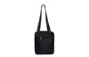 Black shoulder bag on a white background