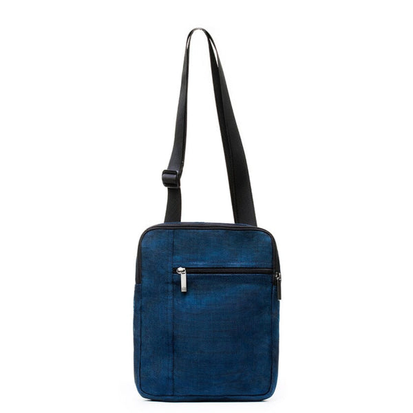 HHPLIFT Prop Crossbody Bag in navy made from repurposed industrial netting