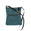 Scout crossbody bag in light blue made from reclaimed industrial netting by Smateria