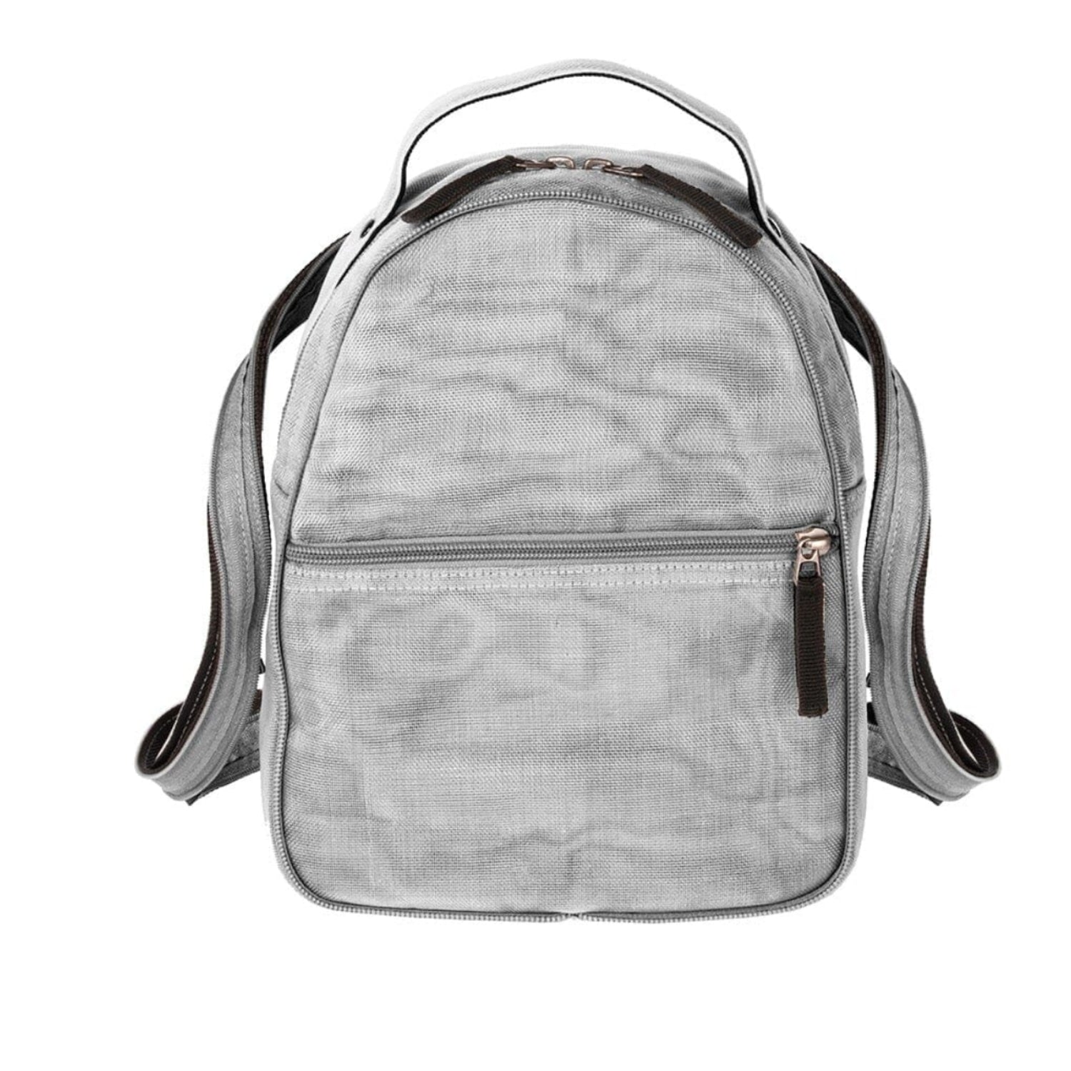 Stella Mini Backpack in grey by Smateria – compact sporty mini backpack with zip exterior pockets