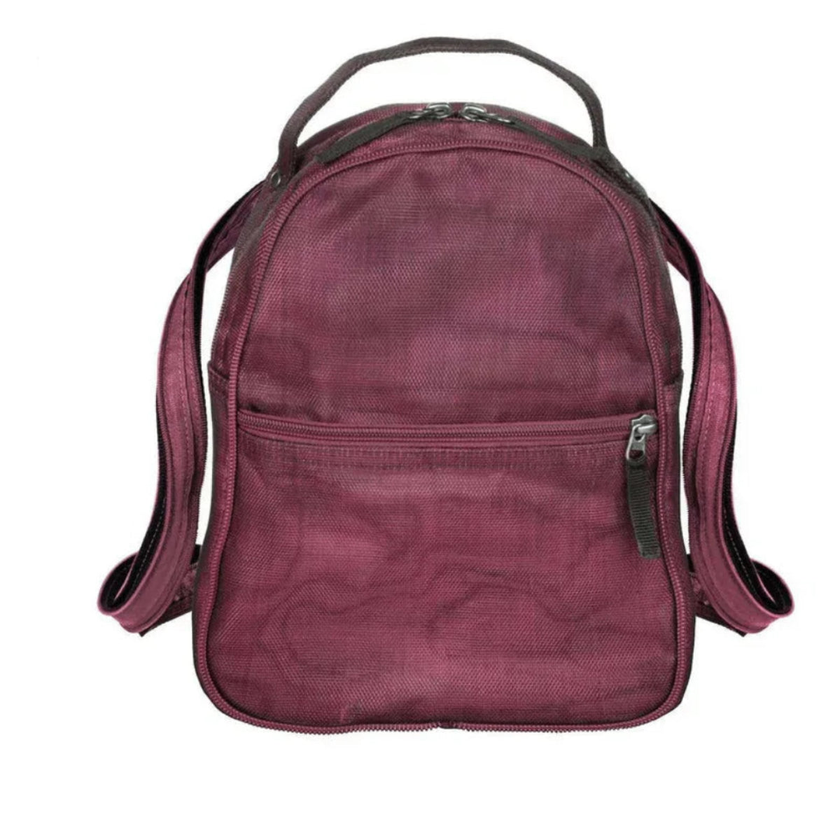 Stella Mini Backpack in bordeaux net by Smateria – adjustable strap mini backpack made in Cambodia
