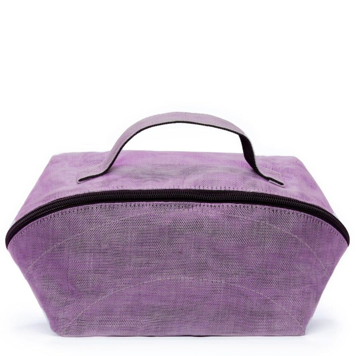 Topbar Makeup Bag in Lavender – handmade recycled industrial net toiletry organiser by HHPLIFT