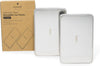 Ecozoi stainless steel ice packs for lunch boxes, reusable 2 pack on white background