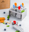 Plastic-free popsicle molds with reusable stainless steel sticks. Eco-friendly, dishwasher safe, and perfect for homemade frozen treats. Shop sustainable!