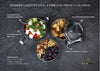 Infographic showing features of the Ecozoi 3-tier round stainless steel lunch box including capacity, materials and leakproof latches