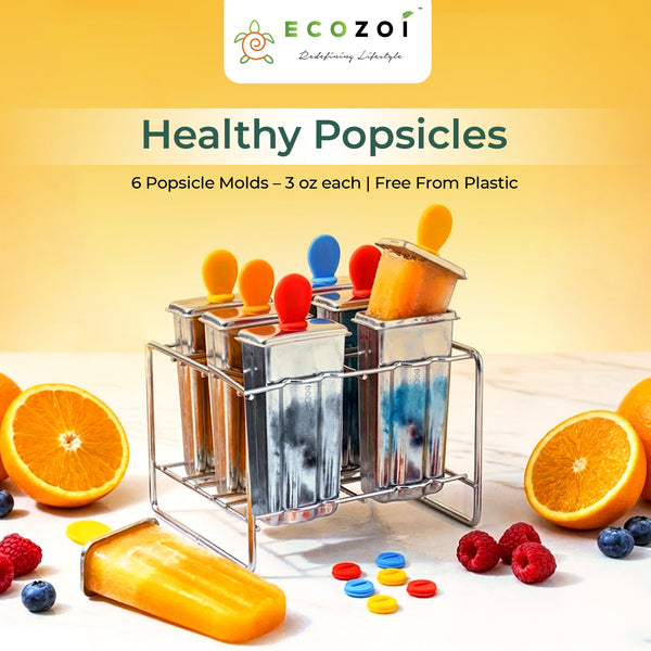 Stainless Steel Popsicle Molds with Reusable Steel Sticks – Square Ice Pop Maker
