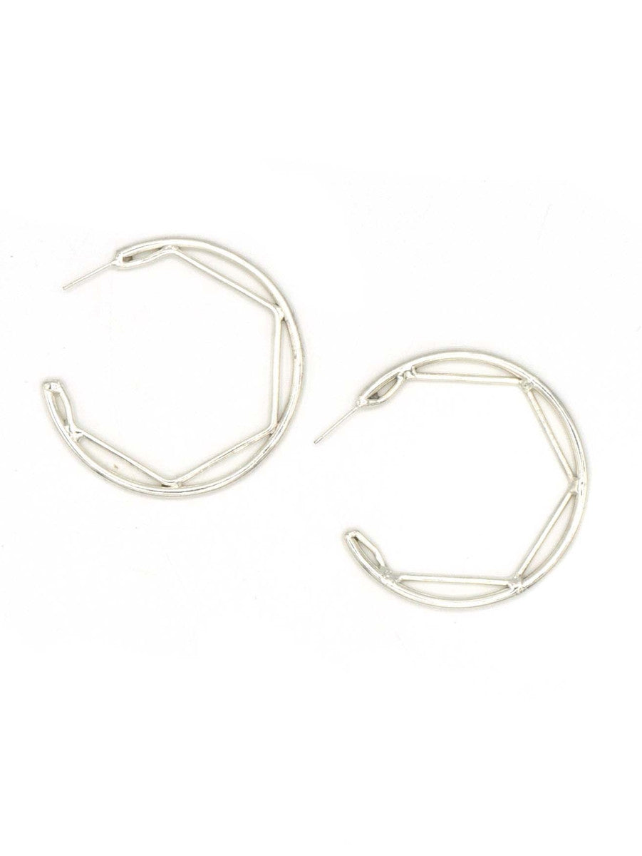 Inside Hex Hoops – Ethical Geometric Hoop Earrings by Fair Anita