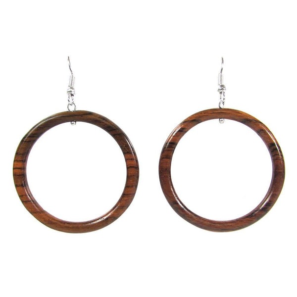 Wood Hoop Earrings