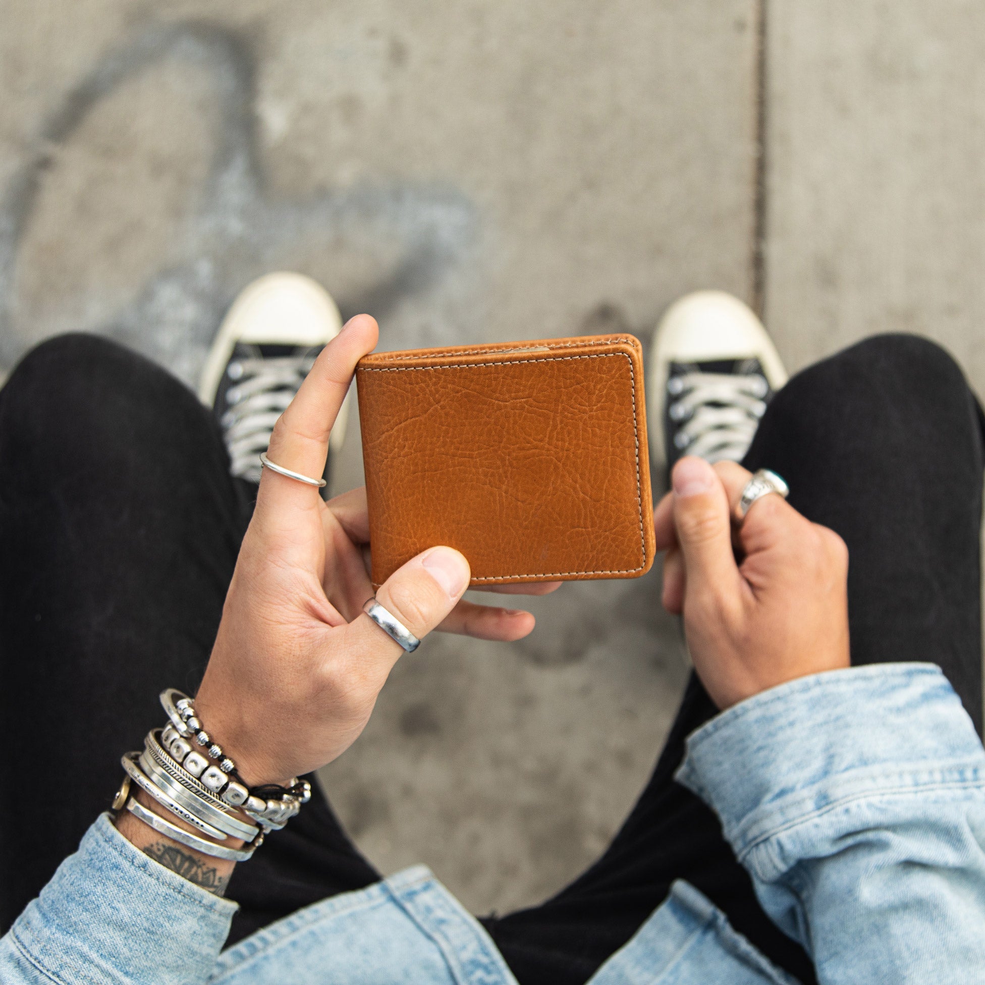 Large Billfold Wallet - Natural