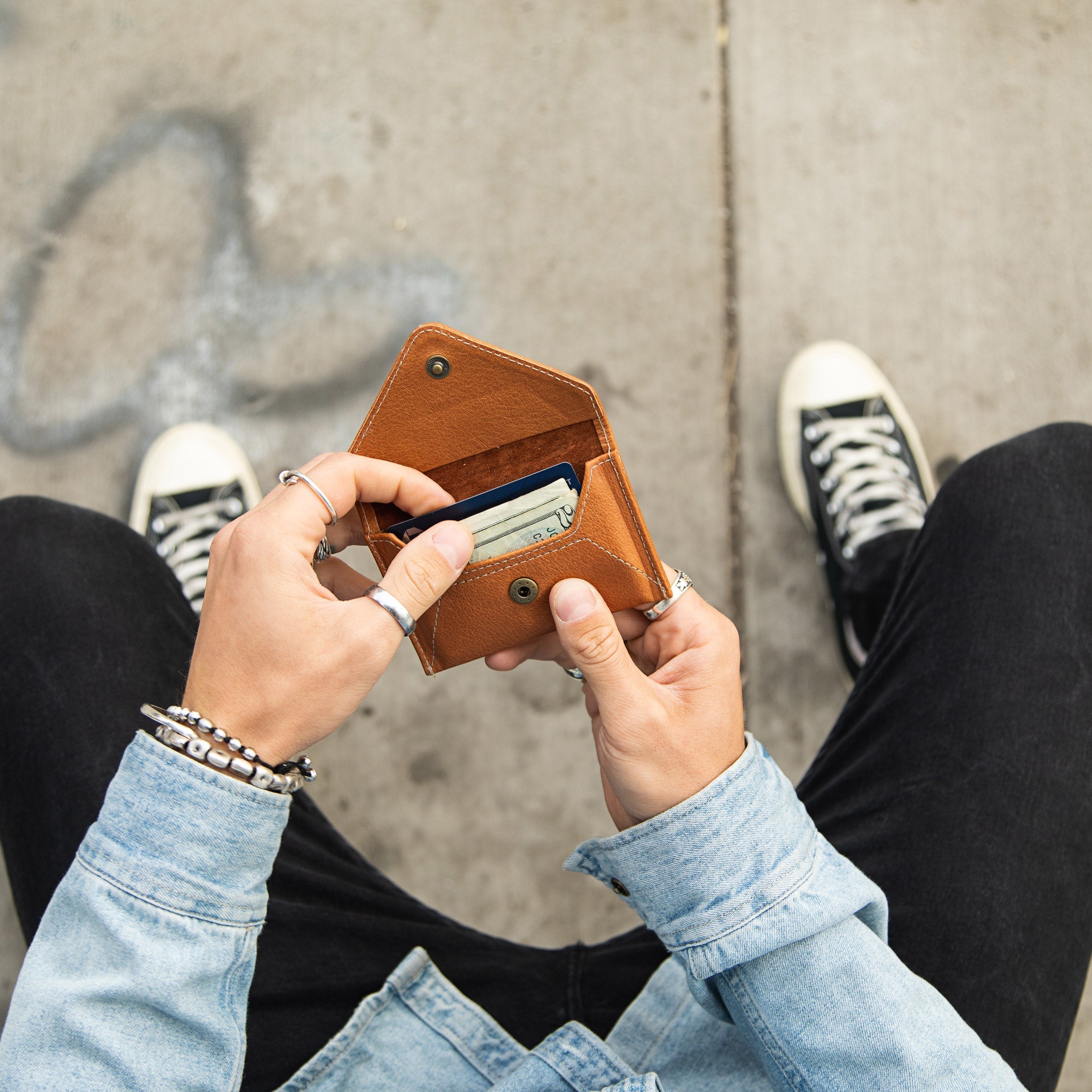 Mini Envelope Wallet - Natural