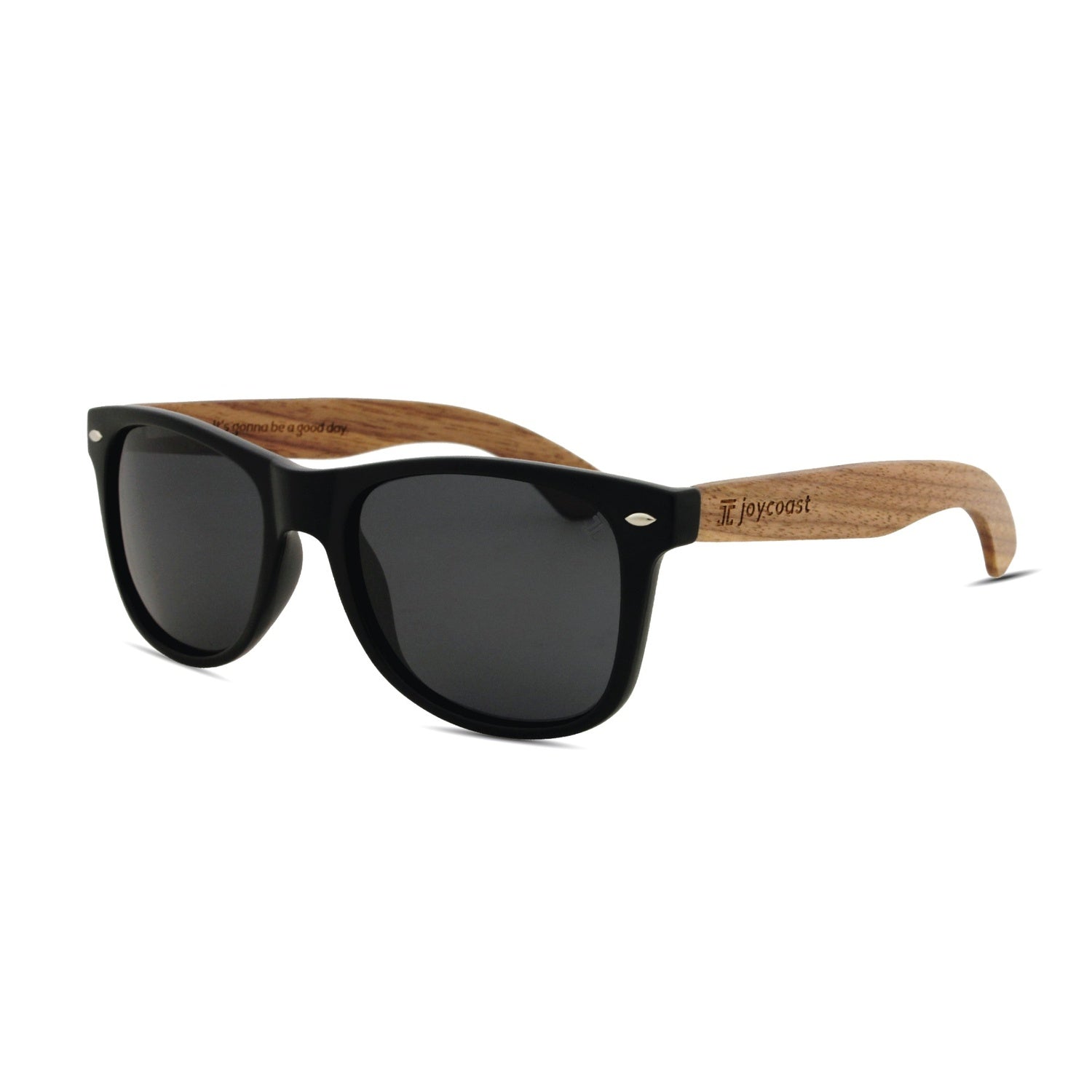 Mozz American walnut wooden sunglasses side profile by Joycoast