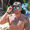 Joycoast Vents wooden sunglasses for active outdoor use — side view showing vented frame design