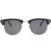 Kennedy walnut sunglasses front view – lightweight wood and composite frame