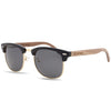 Kennedy walnut wood sunglasses side view by Joycoast – polarized grey lenses